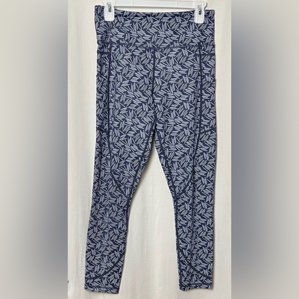 Zyia Active Navy Haystack Light N Tight 7/8 Leggings Size 8/10